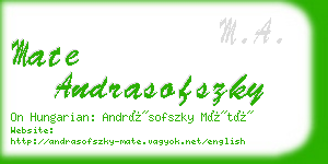 mate andrasofszky business card